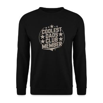 Coolstes Dads Club Mitglied - Unisex Pullover - Schwarz - Vorne - Alina (178cm) & Michal (187cm)