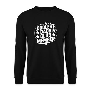 Coolest Dad Club Member - Unisex Pullover - Schwarz - Vorne - Alina (178cm) & Michal (187cm)