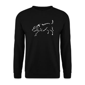 Flat-coated Retriever "Black Edition" - Unisex Sweatshirt - black - Front - Alina (178cm) & Michal (187cm)