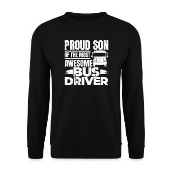 Fils fier d’un grand chauffeur de bus - Sweat-shirt Unisexe - noir - Devant - Alina (178cm) & Michal (187cm)