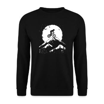 Dessin VTT - Sweat-shirt Unisexe - noir - Devant - Alina (178cm) & Michal (187cm)