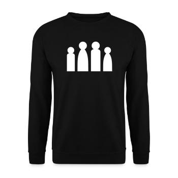Famille minimaliste - Parents silhouette Enfants - Sweat-shirt Unisexe - noir - Devant - Alina (178cm) & Michal (187cm)