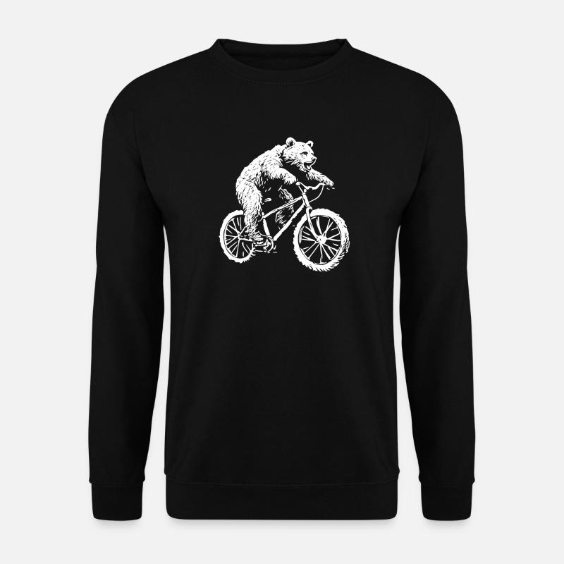 Ours de vélo - Sweat-shirt Unisexe - noir