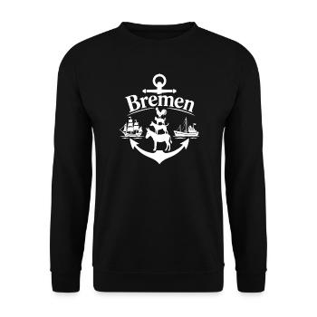 Bremen - Unisex Pullover - Schwarz - Vorne - Alina (178cm) & Michal (187cm)