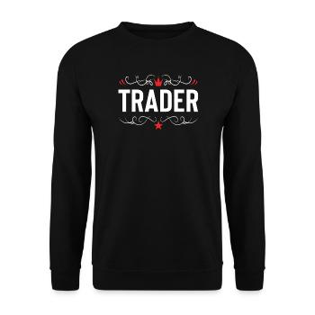Trader Beruf - Unisex Pullover - Schwarz - Vorne - Alina (178cm) & Michal (187cm)