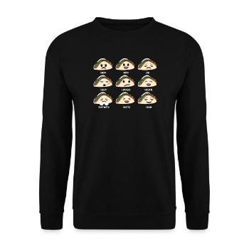 Taco Funny Faces Taco Lovers Tacos - Unisex Sweatshirt - black - Front - Alina (178cm) & Michal (187cm)