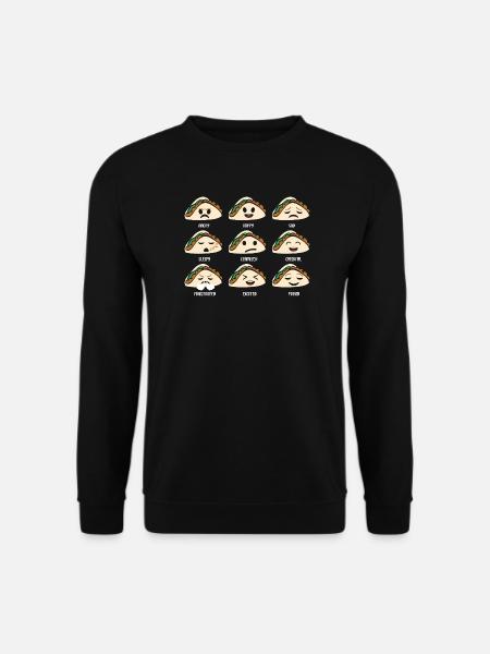 Taco Funny Faces Taco Lovers Tacos - Unisex Sweatshirt - black