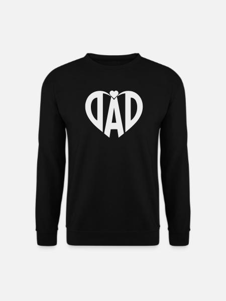 Herz-Dad Typo Silhouette - Unisex Pullover - Schwarz