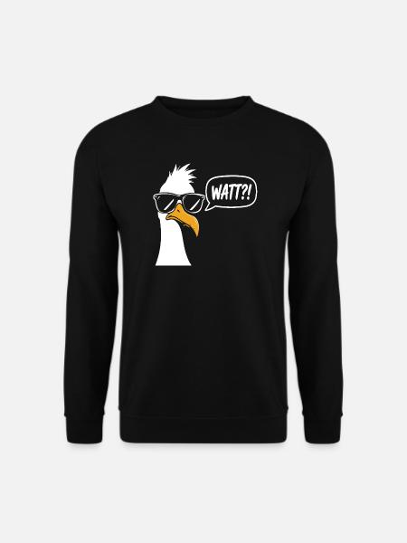 Sonnenbrillen Möwe mit Watt?! - Unisex Pullover - Schwarz