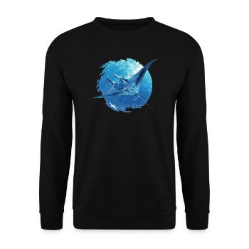 Raies Manta Raies - Sweat-shirt Unisexe - noir - Devant - Alina (178cm) & Michal (187cm)