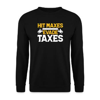 Style temple du pouvoir : humour max-power - Sweat-shirt Unisexe - noir - Devant - Alina (178cm) & Michal (187cm)
