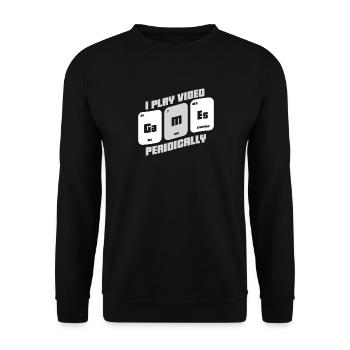 Je joue aux jeux vidéo de temps en temps, je suis un nerd de chimie gamer - Sweat-shirt Unisexe - noir - Devant - Alina (178cm) & Michal (187cm)