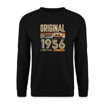 70e anniversaire, 70 ans - Sweat-shirt Unisexe - noir - Devant - Alina (178cm) & Michal (187cm)