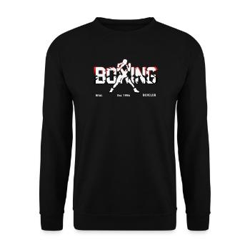 Boxing boxen Logo - Unisex Sweatshirt - black - Front - Alina (178cm) & Michal (187cm)