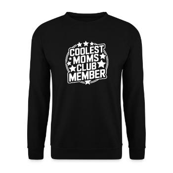 Coolest Moms Club Member - Unisex Pullover - Schwarz - Vorne - Alina (178cm) & Michal (187cm)