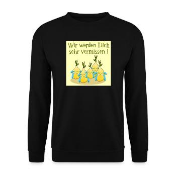 Abschied Team Zitronen - Unisex Pullover - Schwarz - Vorne - Alina (178cm) & Michal (187cm)