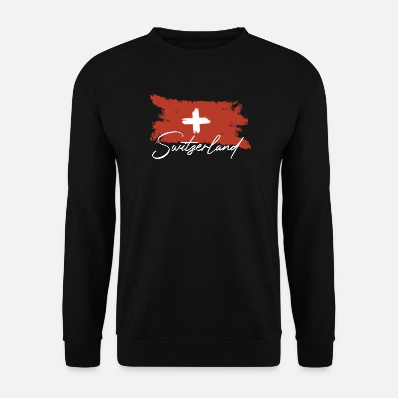 Schweiz Fahne - Unisex Pullover - Schwarz