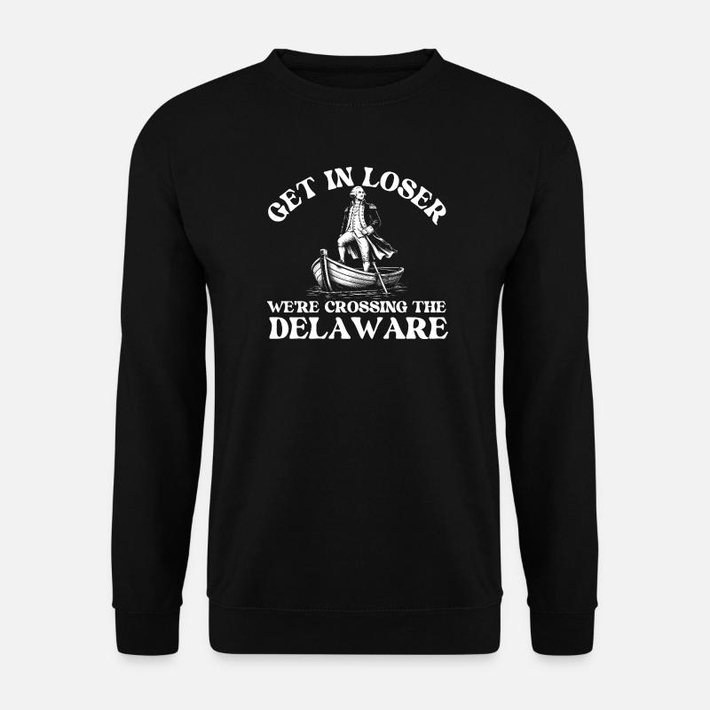 Crossing The Delaware Patriotic Meme - Unisex Sweatshirt - black