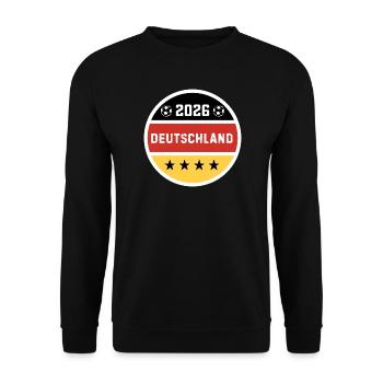 T-Shirt für einen Deutschen Fan - Unisex Pullover - Schwarz - Vorne - Alina (178cm) & Michal (187cm)
