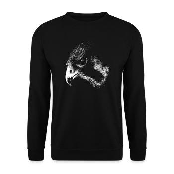 Wanderfalke - Unisex Pullover - Schwarz - Vorne - Alina (178cm) & Michal (187cm)