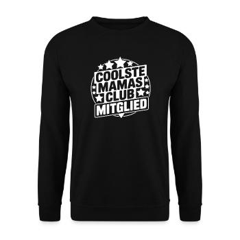 Coolste Mamas Club Mitglied - Unisex Pullover - Schwarz - Vorne - Alina (178cm) & Michal (187cm)