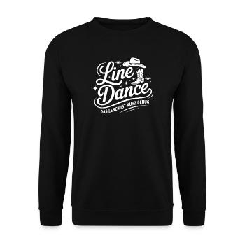 Line Dance Lebenslust Western - Unisex Pullover - Schwarz - Vorne - Alina (178cm) & Michal (187cm)