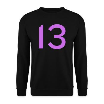 13 - Unisex Sweatshirt - black - Front - Alina (178cm) & Michal (187cm)