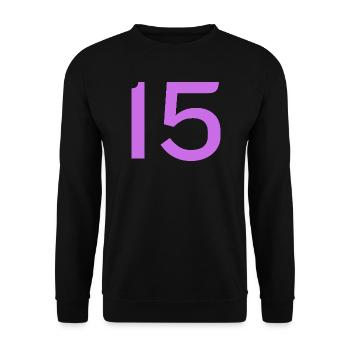 15 - Unisex Pullover - Schwarz - Vorne - Alina (178cm) & Michal (187cm)