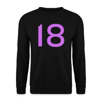 18 - Unisex Sweatshirt - black - Front - Alina (178cm) & Michal (187cm)