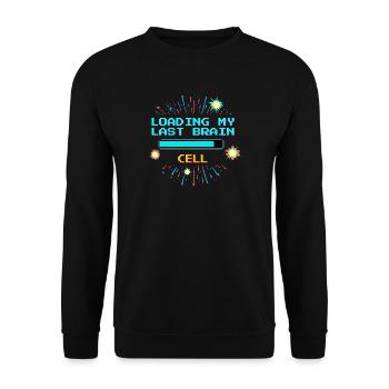 Retro Pixel Vaporwave Temple Gaming - Unisex Sweatshirt - black - Front - Alina (178cm) & Michal (187cm)