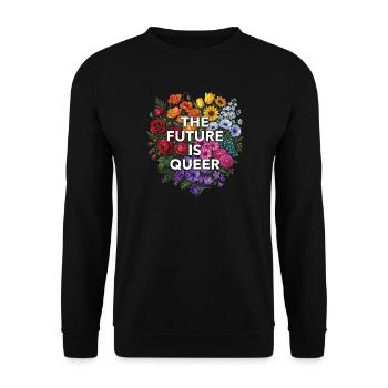 Mois de la fierté LGBTQ - L’avenir est queer - Sweat-shirt Unisexe - noir - Devant - Alina (178cm) & Michal (187cm)