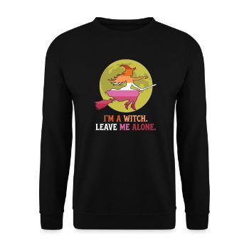 Mois de la fierté LGBT - Je suis une sorcière. Laisse-moi tranquille - Sweat-shirt Unisexe - noir - Devant - Alina (178cm) & Michal (187cm)