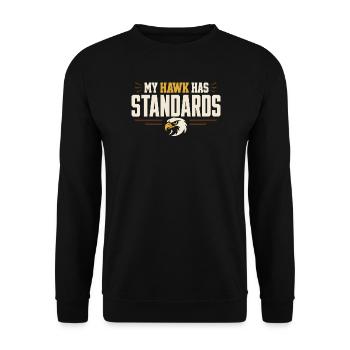 Falconry Falconers Birds of Prey Birds of Prey Guides - Unisex Sweatshirt - black - Front - Alina (178cm) & Michal (187cm)