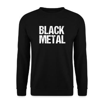 Texte vieilli Black Metal - Sweat-shirt Unisexe - noir - Devant - Alina (178cm) & Michal (187cm)
