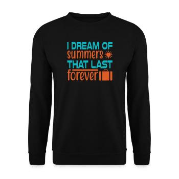 Dream of summer forever - Unisex Pullover - Schwarz - Vorne - Alina (178cm) & Michal (187cm)