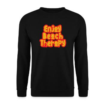 Enjoy Beach Therapy - Unisex Pullover - Schwarz - Vorne - Alina (178cm) & Michal (187cm)