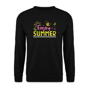 Profite de l’été - Sweat-shirt Unisexe - noir - Devant - Alina (178cm) & Michal (187cm)
