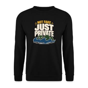 Loch Ness Monster Nessie Loch Ness Cryptid - Unisex Sweatshirt - black - Front - Alina (178cm) & Michal (187cm)
