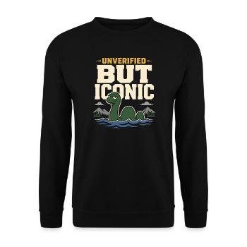 Loch Ness Monster Nessie Loch Ness Cryptid - Unisex Sweatshirt - black - Front - Alina (178cm) & Michal (187cm)