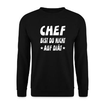 Chef - Unisex Pullover - Schwarz - Vorne - Alina (178cm) & Michal (187cm)