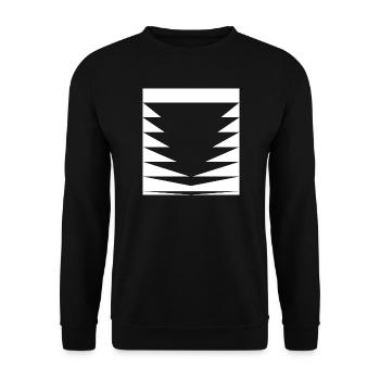 Schwarze Dreiecksmuster - Unisex Pullover - Schwarz - Vorne - Alina (178cm) & Michal (187cm)