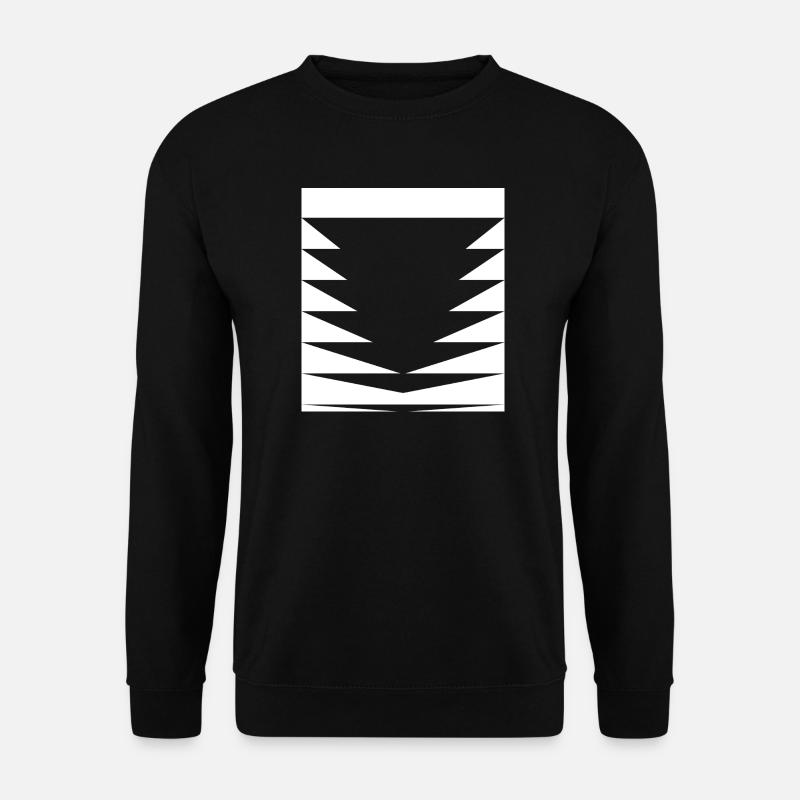 Schwarze Dreiecksmuster - Unisex Pullover - Schwarz