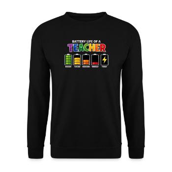 Autonomie d’un enseignant - Sweat-shirt Unisexe - noir - Devant - Alina (178cm) & Michal (187cm)