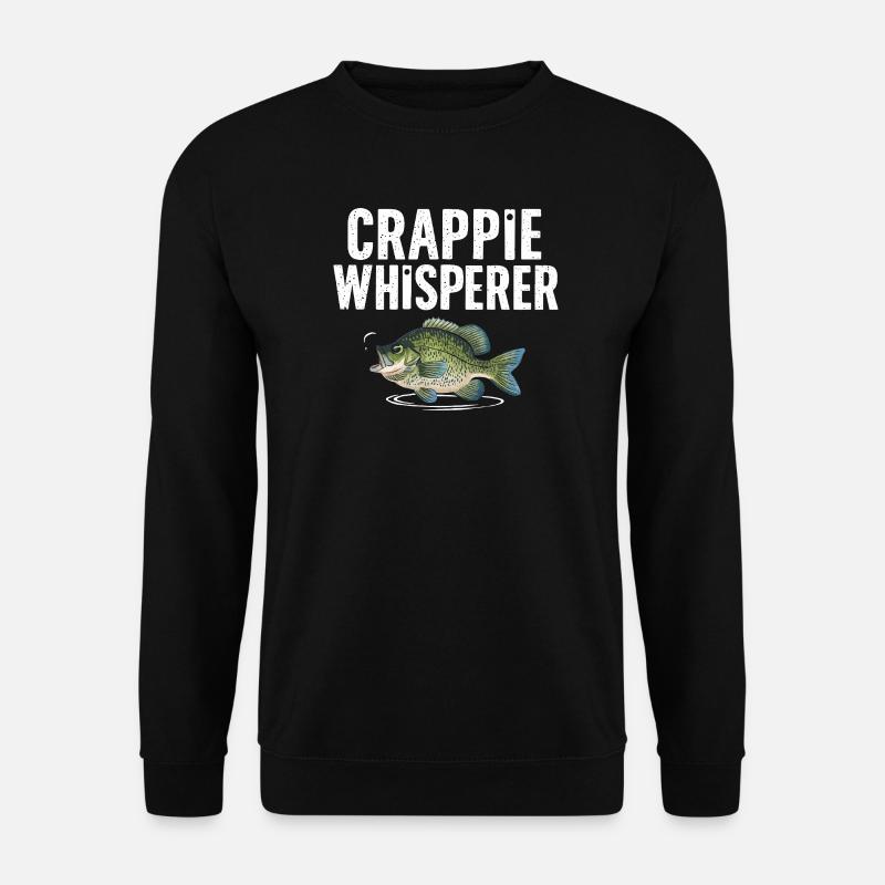 Crappie Flüsterer Fischmotiv - Unisex Pullover - Schwarz