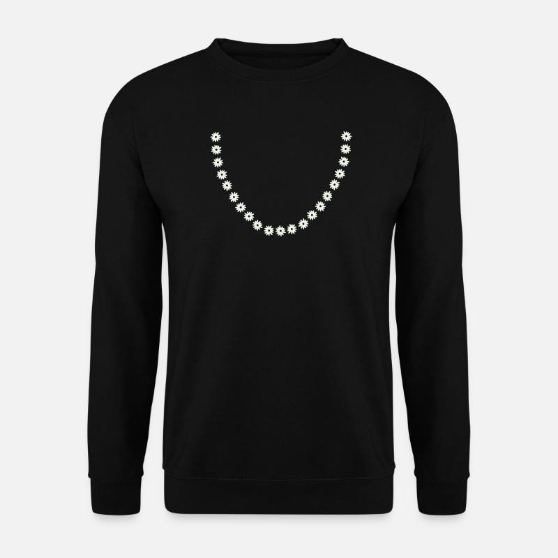Daisy Flower Wreath - Unisex Sweatshirt - black