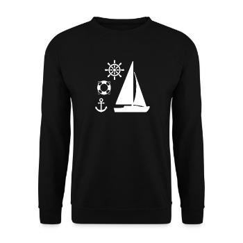 Sail - Unisex Sweatshirt - black - Front - Alina (178cm) & Michal (187cm)