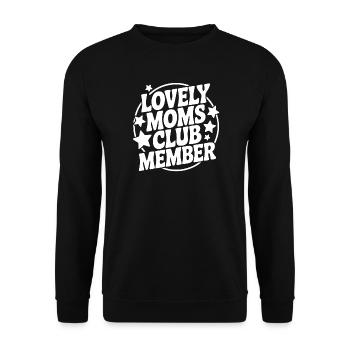 Favorite Mothers Club Member - Unisex Sweatshirt - black - Front - Alina (178cm) & Michal (187cm)