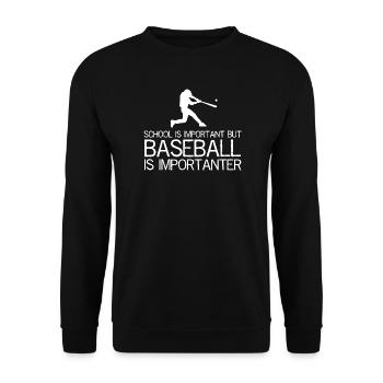 Baseball Rivalry Tee Motto - Unisex Sweatshirt - black - Front - Alina (178cm) & Michal (187cm)
