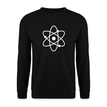 Atom - Unisex Pullover - Schwarz - Vorne - Alina (178cm) & Michal (187cm)