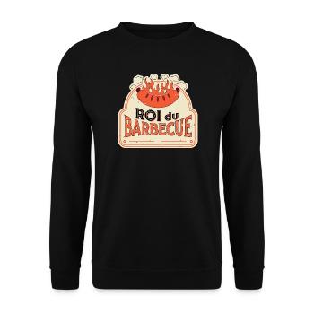 Roi du Barbecue Vintage - Sweat-shirt Unisexe - noir - Devant - Alina (178cm) & Michal (187cm)